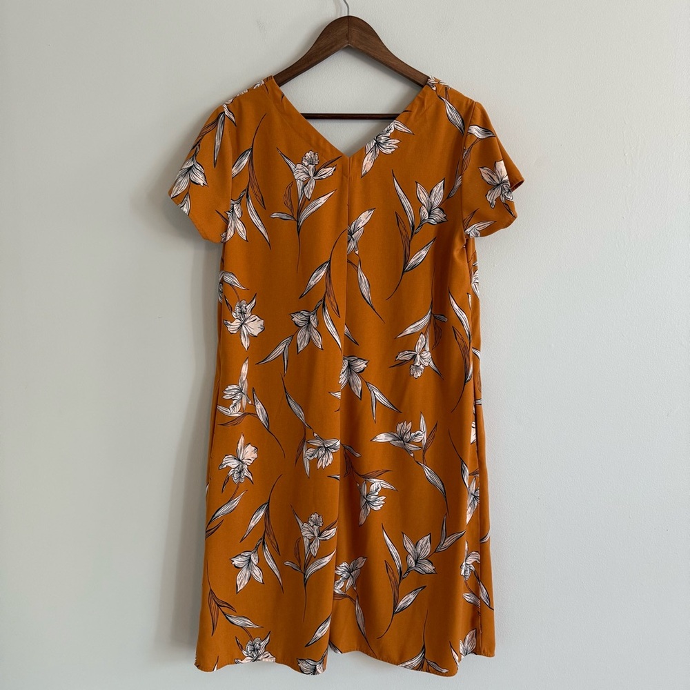 A New Day Yellow Floral Mini Dress - Picture 4 of 6